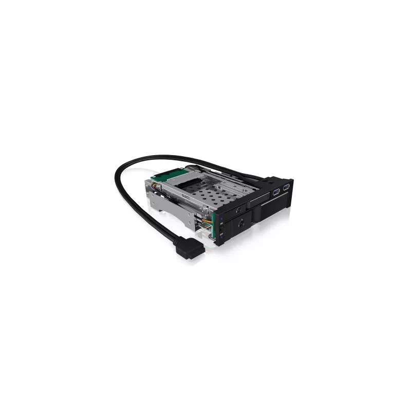 ICY BOX IB-174SSK-U 13,3 cm (5,25 polegadas) suporte para unidade de armazenamento preto