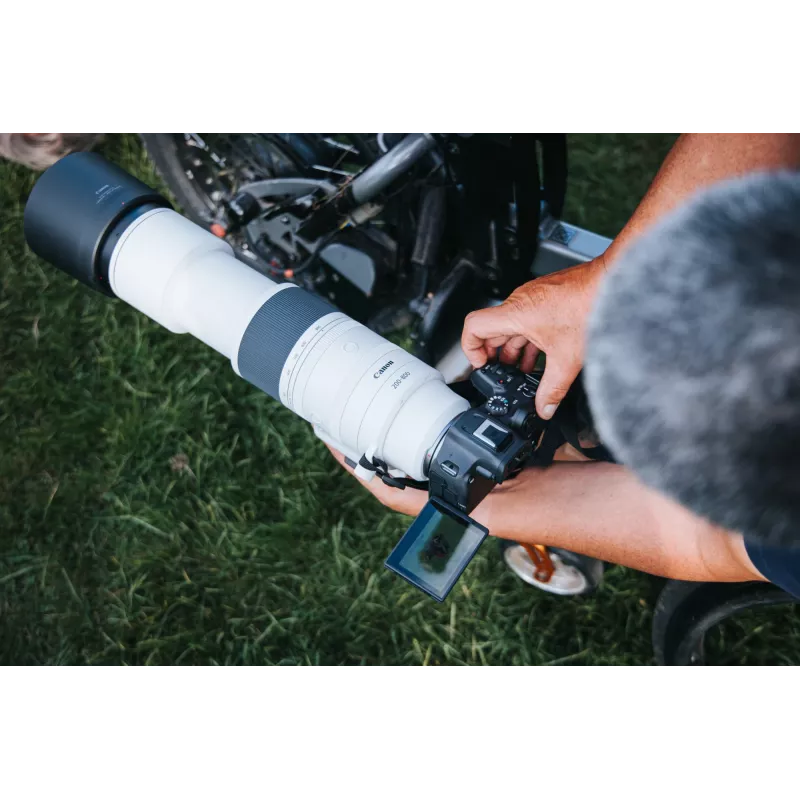 Canon RF 200-800 mm F6.3-9 IS USM teleobjetiva, preto/branco