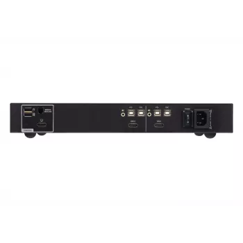 ATEN switch KVM seguro USB HDMI de 2 portas com CAC, 4K UHD 3840x2160@60Hz, teclado/rato USB, caixa metálica