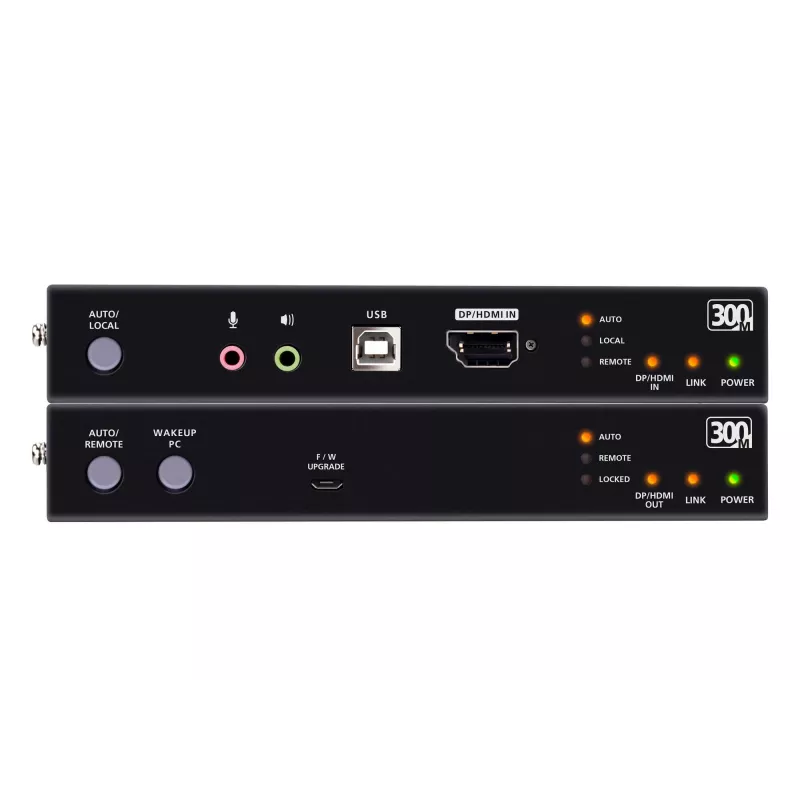 Extensor KVM ATEN True 4K DP/HDMI Optical KVM 300m – transmissor e recetor, DisplayPort/HDMI, USB, 300 m