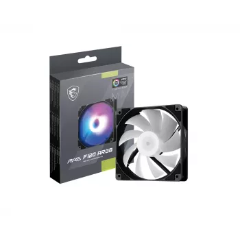Ventoinha para caixa MSI MAG F120 ARGB — 120 mm, 1300 rpm, rolamento hidráulico, preto