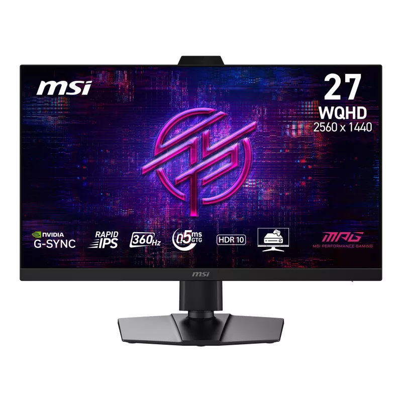 Monitor gaming MSI MPG 272QRF X36 de 27 polegadas — 2560×1440 WQHD, Rapid IPS, 0,5 ms, 400 cd/m², hub USB 2.0, VESA, altura ajustável