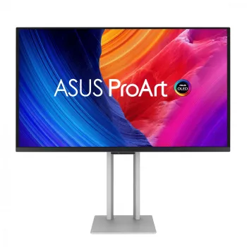 Monitor de computador ASUS ProArt PA27UCDMR 67,3 cm (26,5 polegadas) 3840×2160 4K OLED prateado, 0,1 ms, USB 3.2 Gen 2, altifalantes, VESA