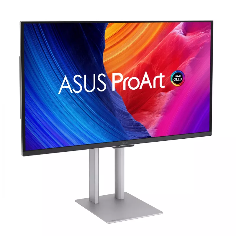 Monitor de computador ASUS ProArt PA27UCDMR 67,3 cm (26,5 polegadas) 3840×2160 4K OLED prateado, 0,1 ms, USB 3.2 Gen 2, altifalantes, VESA