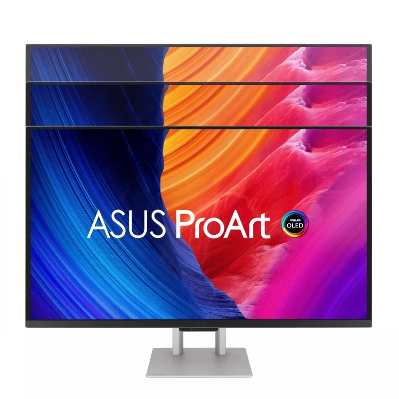 Monitor de computador ASUS ProArt PA27UCDMR 67,3 cm (26,5 polegadas) 3840×2160 4K OLED prateado, 0,1 ms, USB 3.2 Gen 2, altifalantes, VESA