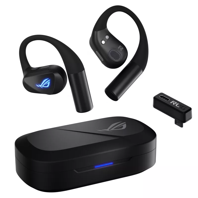 Headset ASUS ROG Cetra Open Wireless TWS Bluetooth ear-hook preto, 20–20000 Hz, 116 g