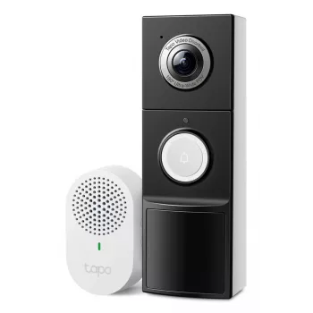 Câmara de campainha de vídeo TP-Link Tapo 1 × D235, 1 × D100C, preto, branco, IP66, 130°, IR, parede, CE, RoHS, RCM, R-NZ, FCC, EAC, Triman, UKCA
