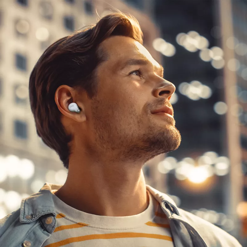 JVC Active Noise Cancelling TWS branco, True Wireless Stereo (TWS), 20 - 20000 Hz, chamadas/música, 10,1 g, headset, branco