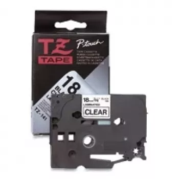 Fita de etiquetas Brother TZ-FX641 para impressora de etiquetas, laminada 18 mm, preto sobre branco