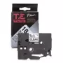 Fita de etiquetas Brother TZ-FX641 para impressora de etiquetas, laminada 18 mm, preto sobre branco