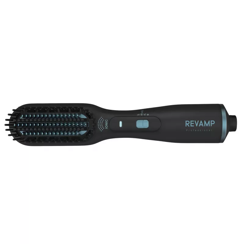 Escova de ar quente Revamp Progloss Deepform alisadora e modeladora Warm preto 550 W 3 m