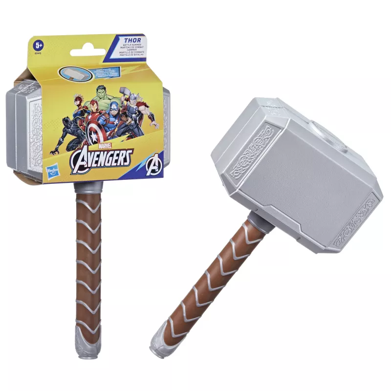 Brinquedo de roleplay Marvel Avengers Thor Battle Hammer para crianças a partir de 5 anos, aventura, 5 anos