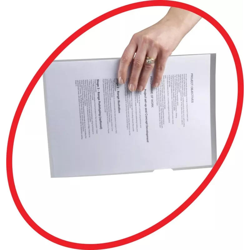 Dossiê antiderrapante Rexel A4 transparente (25), polipropileno (PP), transparente, 20 folhas, 25 unid.