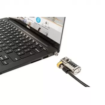 DELL 461-AAEU Cabo de segurança preto, aço inoxidável 1,8 m