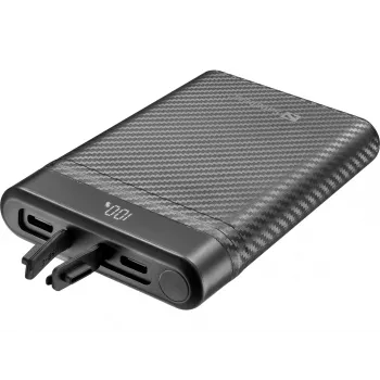 Sandberg Survivor Nano Powerbank 10000, 10000 mAh, iões de lítio (Li-Ion), 3,7 V, 20 W, Preto
