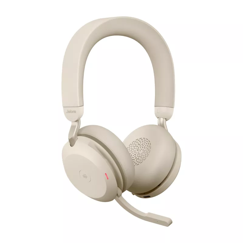 Jabra Evolve2 75 - USB-A MS Teams - Bege, Sem fios, Escritório/Callcenter, 20 - 20000 Hz, 197 g, Headset, Bege