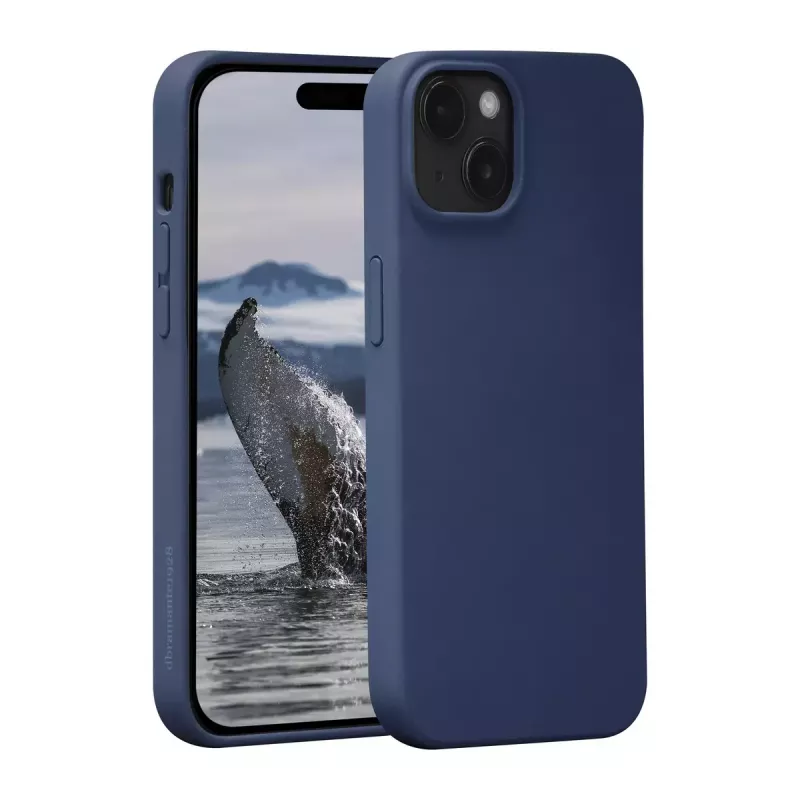 Capa de silicone dbramante1928 Monaco com MagSafe para iPhone 15 Pacific Blue