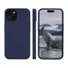 Capa de silicone dbramante1928 Monaco com MagSafe para iPhone 15 Pacific Blue