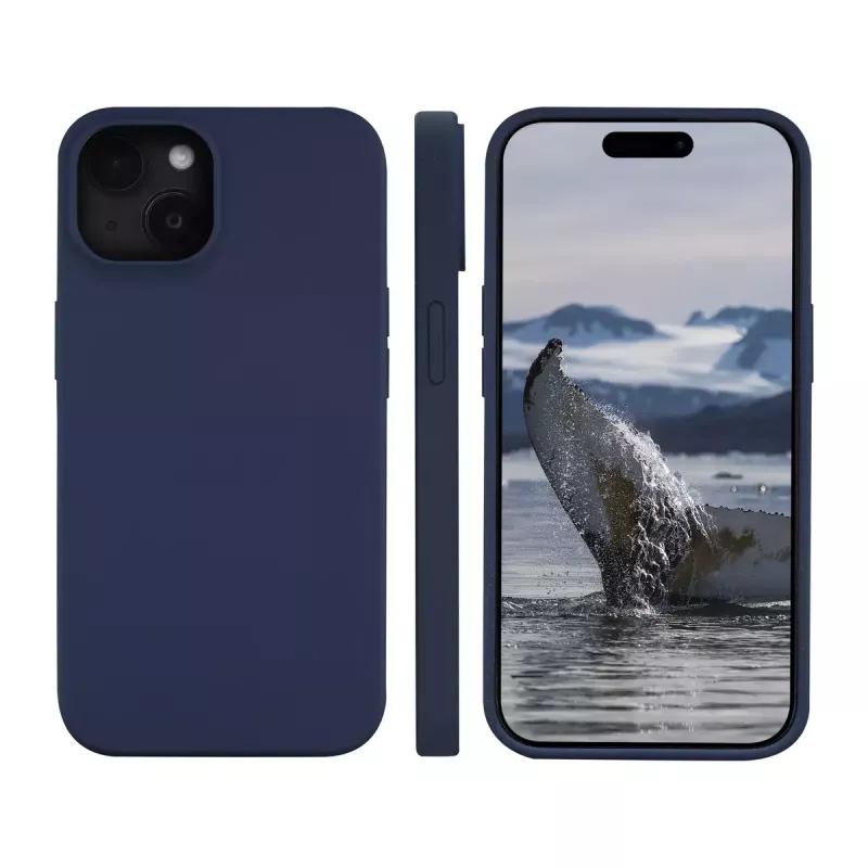 Capa de silicone dbramante1928 Monaco com MagSafe para iPhone 15 Pacific Blue