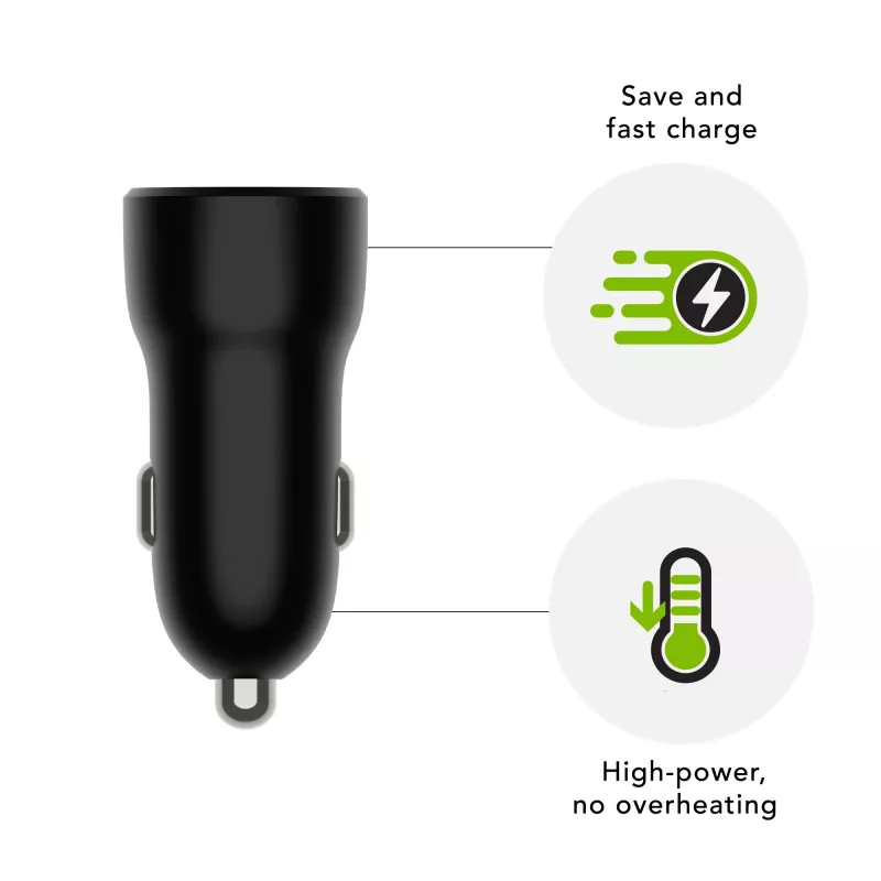 dbramante1928 re-charge - Carregador de automóvel USB-C 30W - preto, automóvel, isqueiro
