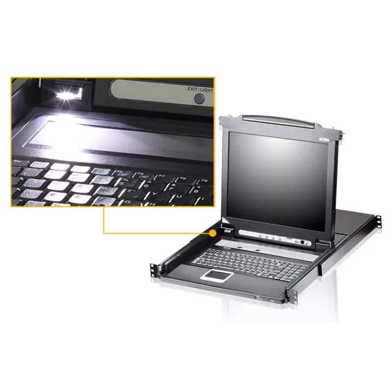 ATEN CL5716M-ATA-2XK06UG comutador KVM montagem em rack preto