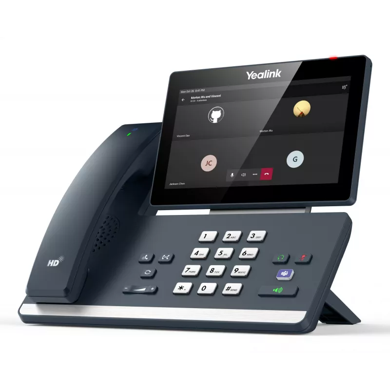 Telefone IP de secretária Yealink MP58-WH E2 Teams ecrã tátil de 7 polegadas, áudio HD, Microsoft Teams