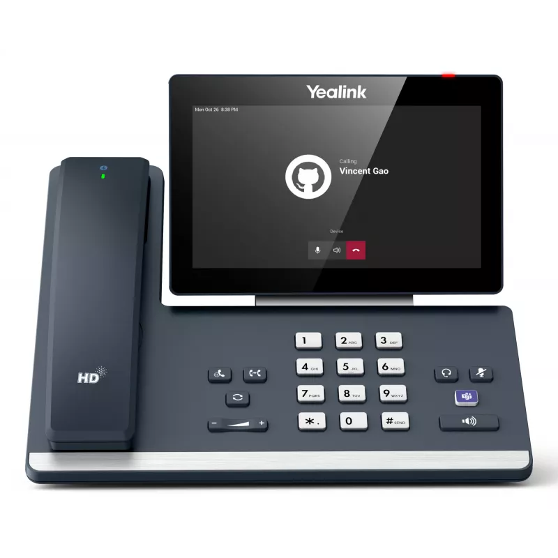 Telefone IP de secretária Yealink MP58-WH E2 Teams ecrã tátil de 7 polegadas, áudio HD, Microsoft Teams