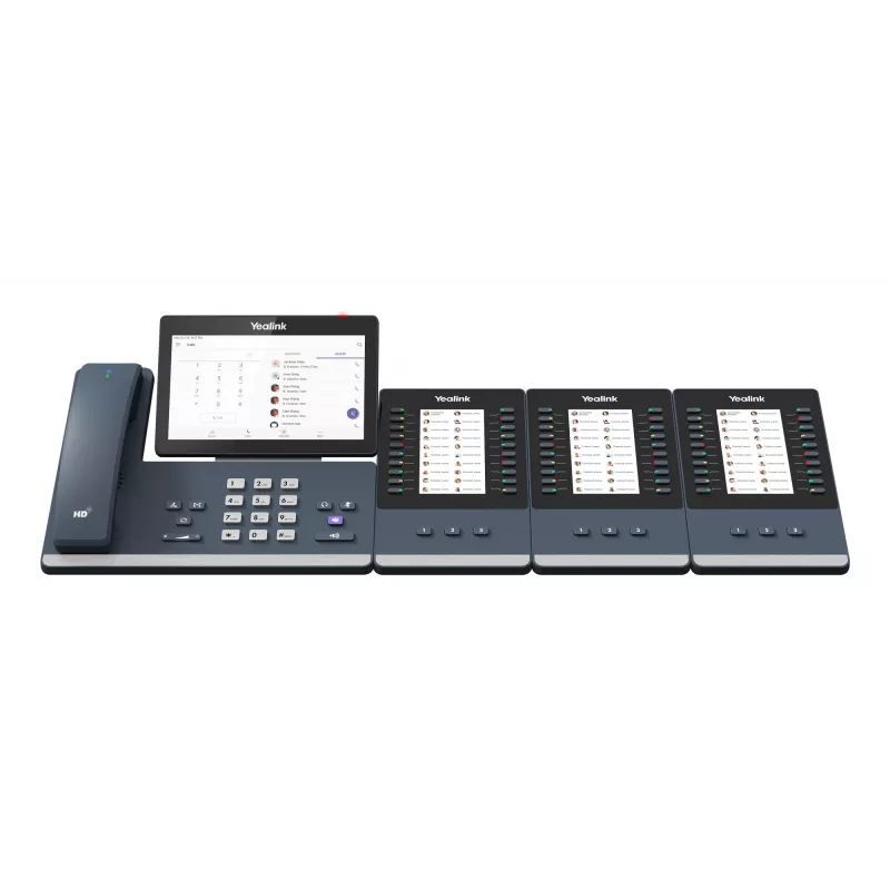 Telefone IP de secretária Yealink MP58-WH E2 Teams ecrã tátil de 7 polegadas, áudio HD, Microsoft Teams