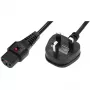 Cabo de alimentação MicroConnect UK tipo G para ficha IEC C13 – cabo de alimentação para computadores e periféricos