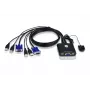 Comutador KVM ATEN 2 portas USB VGA, 2048 x 1536 píxeis, QXGA, 0,14 W, preto