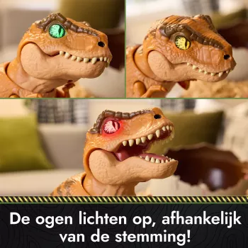 Jurassic World Primal Hatch dinossauro de brincar interativo e ovo, eclodir e treinar o teu próprio bebé dinossauro com mais de 100 sons e reações, brinquedo para rapazes e raparigas a partir dos 5 anos