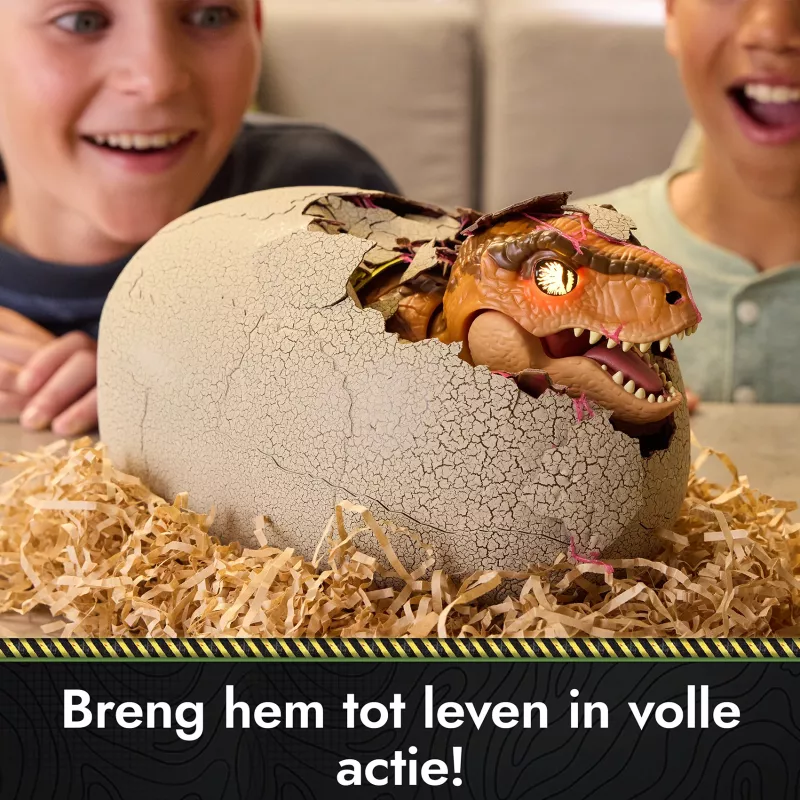 Jurassic World Primal Hatch dinossauro de brincar interativo e ovo, eclodir e treinar o teu próprio bebé dinossauro com mais de 100 sons e reações, brinquedo para rapazes e raparigas a partir dos 5 anos