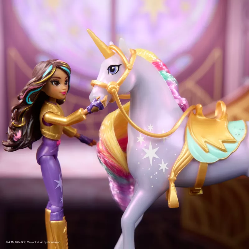 Unicorn Academy, Magic Unleashed Adventure Pack, ideia de presente de Páscoa, inclui bonecas Sophia, Ava, Ravenzella, unicórnios Wildstar, Leaf e mais