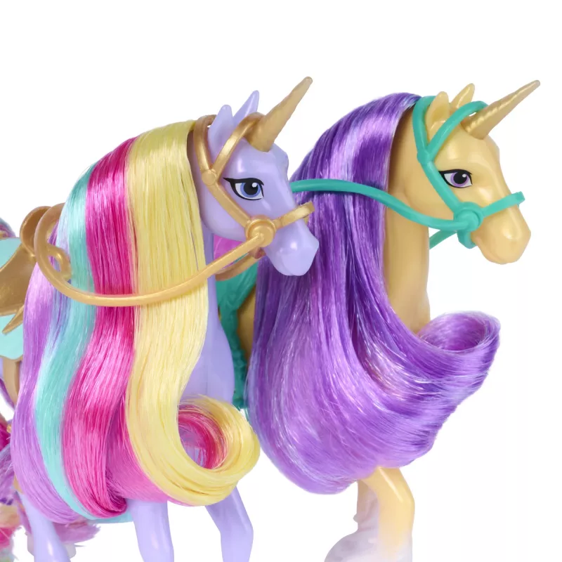 Unicorn Academy, Magic Unleashed Adventure Pack, ideia de presente de Páscoa, inclui bonecas Sophia, Ava, Ravenzella, unicórnios Wildstar, Leaf e mais