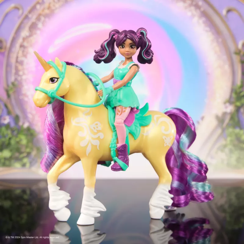 Unicorn Academy, Magic Unleashed Adventure Pack, ideia de presente de Páscoa, inclui bonecas Sophia, Ava, Ravenzella, unicórnios Wildstar, Leaf e mais