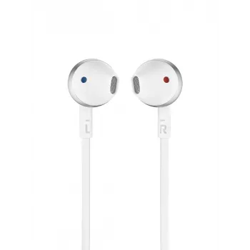 JBL Tune 205, com fios, 20 - 20000 Hz, chamadas/música, 14,3 g, headset, cromado, branco