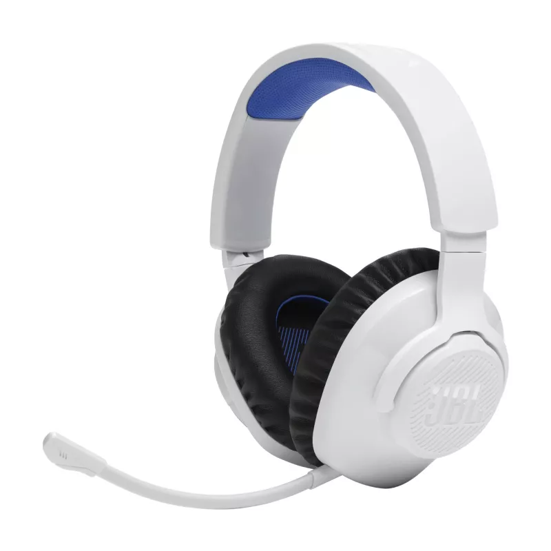Headset JBL Quantum 360P sem fios arco gaming USB Type-C Bluetooth azul, branco