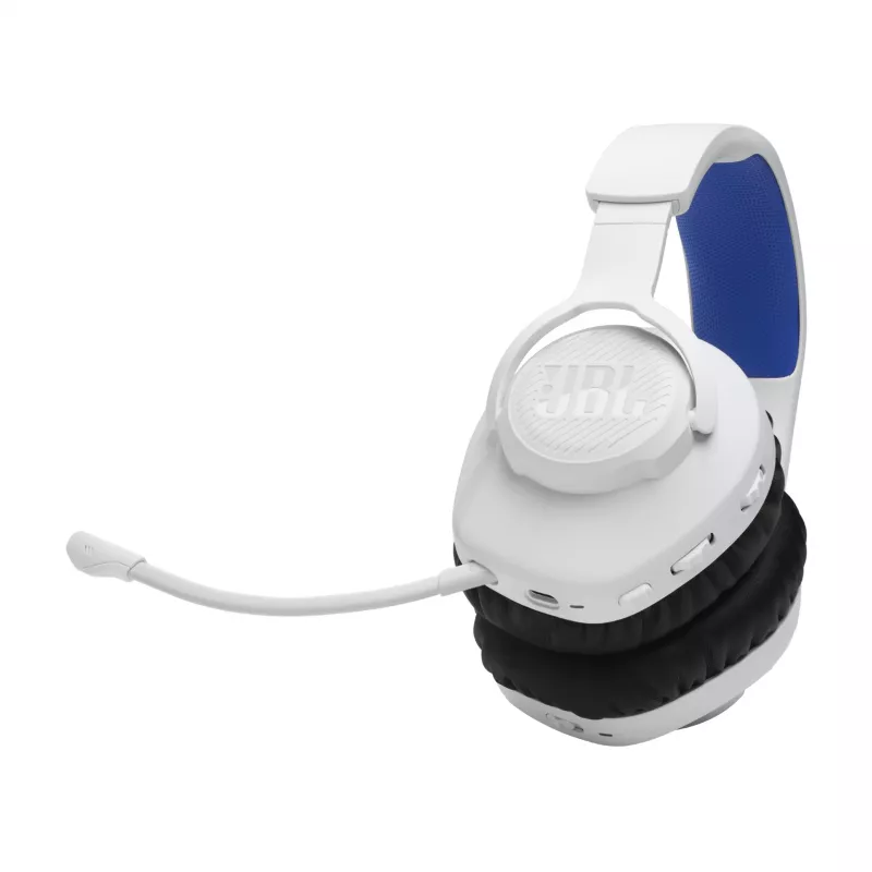 Headset JBL Quantum 360P sem fios arco gaming USB Type-C Bluetooth azul, branco
