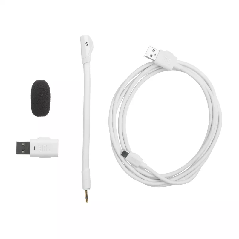 Headset JBL Quantum 360P sem fios arco gaming USB Type-C Bluetooth azul, branco