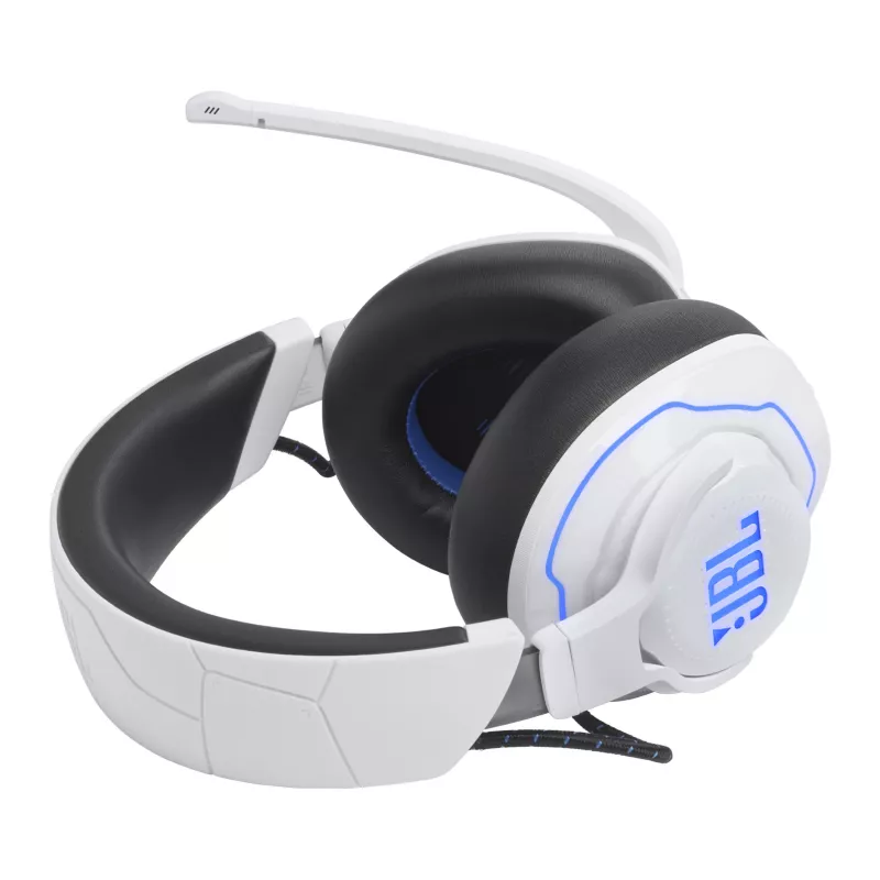 Headset JBL Quantum 910P com fios e sem fios arco gaming USB Type-C Bluetooth azul, branco