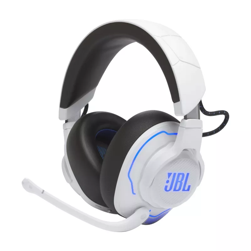 Headset JBL Quantum 910P com fios e sem fios arco gaming USB Type-C Bluetooth azul, branco