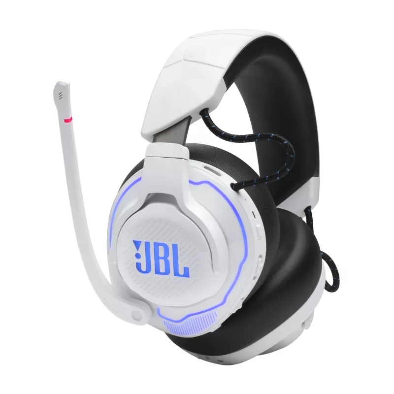 Headset JBL Quantum 910P com fios e sem fios arco gaming USB Type-C Bluetooth azul, branco