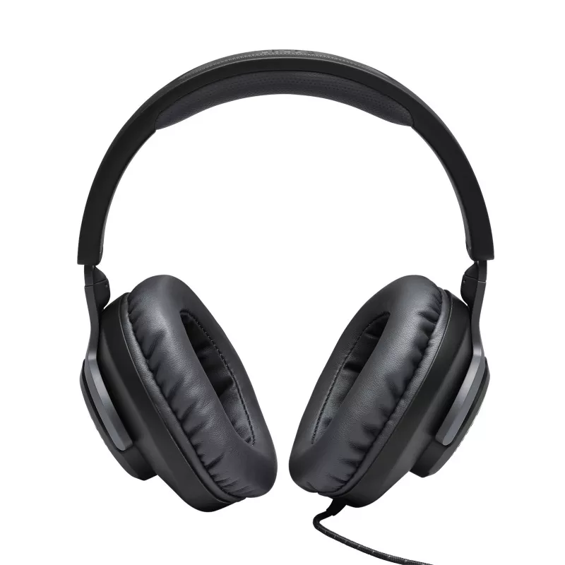 JBL Quantum 100 preto, com fios, gaming, 20 - 20000 Hz, 216 g, auscultadores, preto