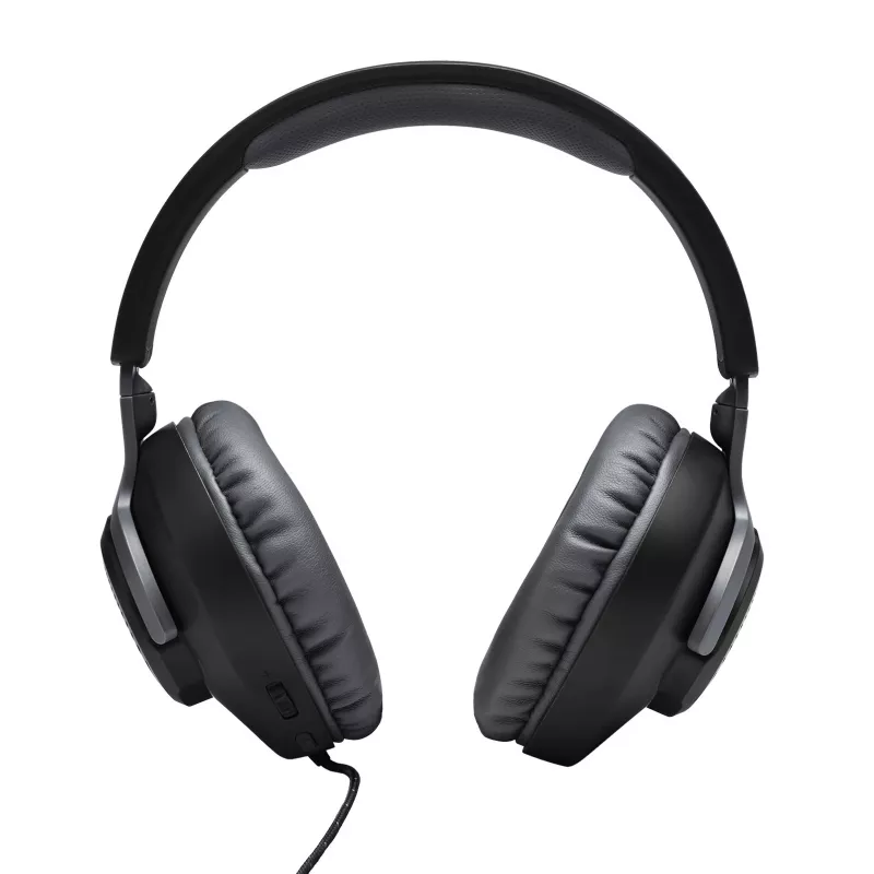 JBL Quantum 100 preto, com fios, gaming, 20 - 20000 Hz, 216 g, auscultadores, preto
