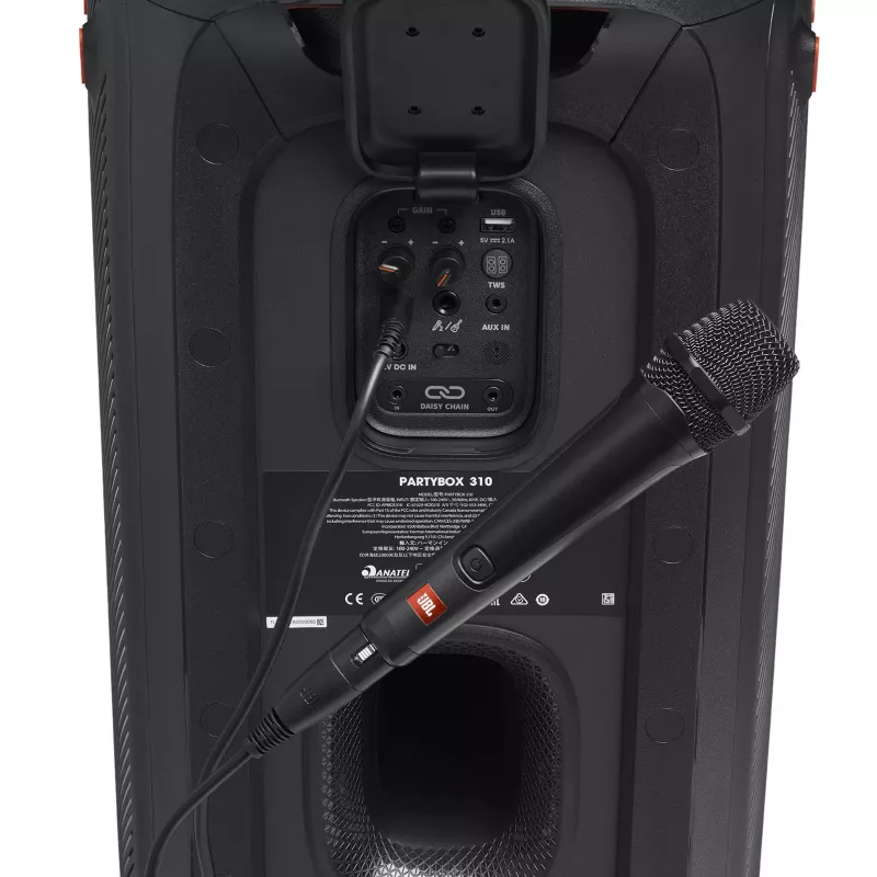 JBL PBM 100 preto, microfone de karaoke, -55 dB, 50 - 15000 Hz, 600 Ω, cardioide, com fios