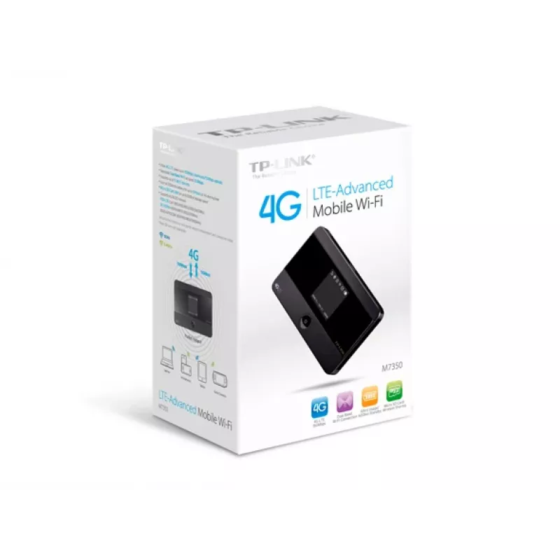 TP-Link 4G LTE Mobile Wi-Fi, dispositivo de rede móvel, preto, portátil, 802.11b, 802.11g, Wi-Fi 4 (802.11n), 150 Mbit/s, 2,4 GHz