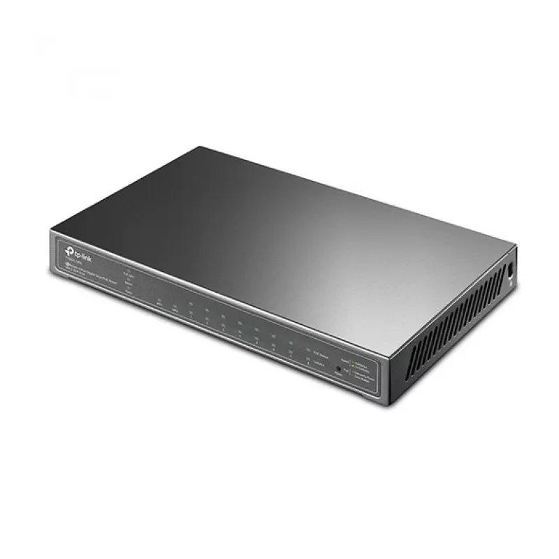 Comutador TP-Link JetStream 8 portas Gigabit Smart PoE com 2 slots SFP
