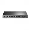 Comutador TP-Link JetStream 8 portas Gigabit Smart PoE com 2 slots SFP