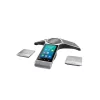 Telefone de conferência IP Yealink CP960 — prateado, operação por botões e toque, Micro-USB B e USB-A, 338×338×74 mm
