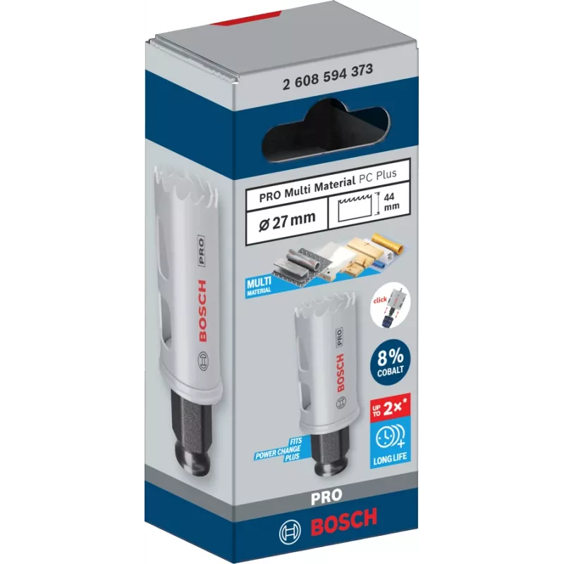 Serra copo Bosch PRO Multi Material PC Plus 44/27 mm — unidade, para berbequim, Ø27 mm